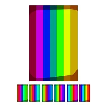 Bright rainbow cartoon vector graphic Stock Illustration