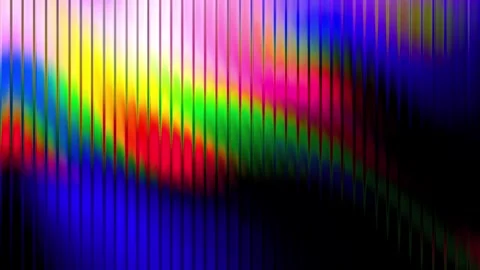 Bright Rainbow Glass Gradient Waves with Dynamic Fractal Motion Stock Footage 322061671