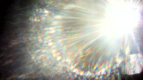Bright rainbow lens flare Stock Footage 105953463