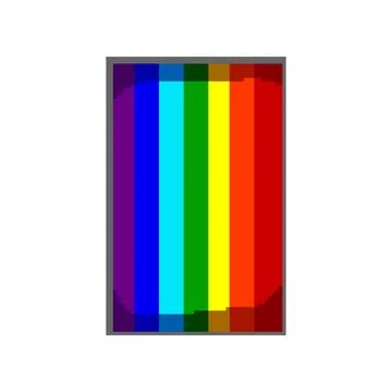 Bright rainbow pixel art vector illustration Stock-Illustration