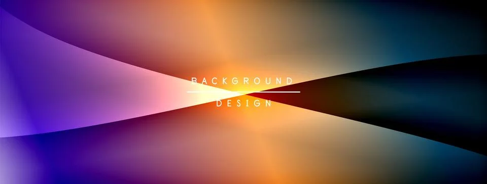 Bright rainbow style color gradient with curve round shape line background 库存插图