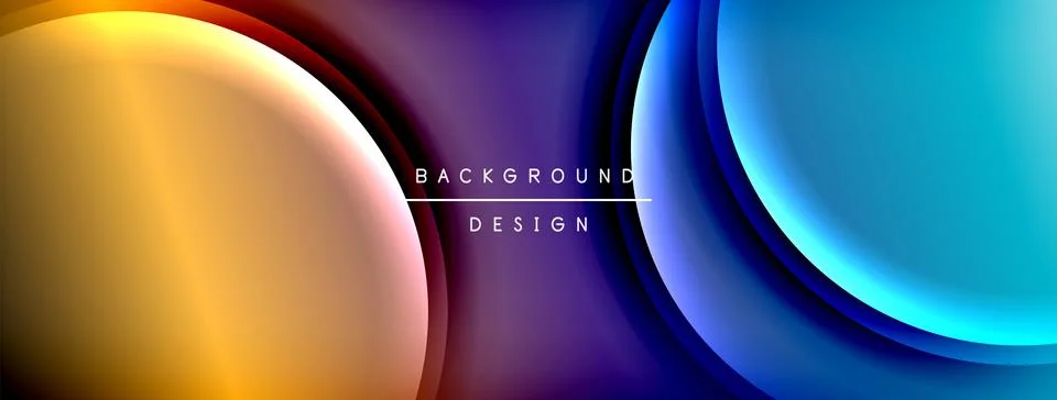 Bright rainbow style color gradient with curve round shape line background 库存插图