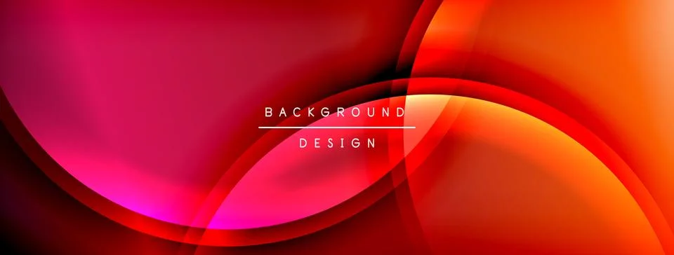 Bright rainbow style color gradient with curve round shape line background Stockillustratie