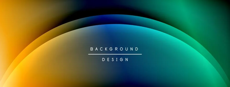 Bright rainbow style color gradient with curve round shape line background Stockillustratie