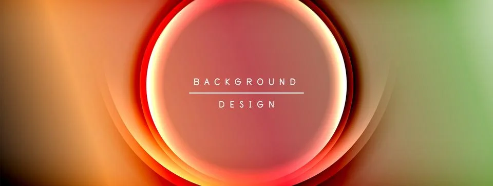 Bright rainbow style color gradient with curve round shape line background Stockillustratie