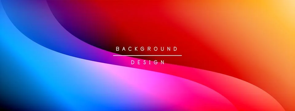 Bright rainbow style color gradient with curve round shape line background イラスト素材