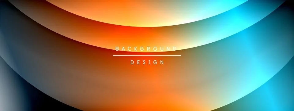 Bright rainbow style color gradient with curve round shape line background Stockillustratie