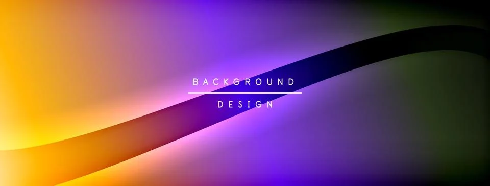 Bright rainbow style color gradient with curve round shape line background 库存插图