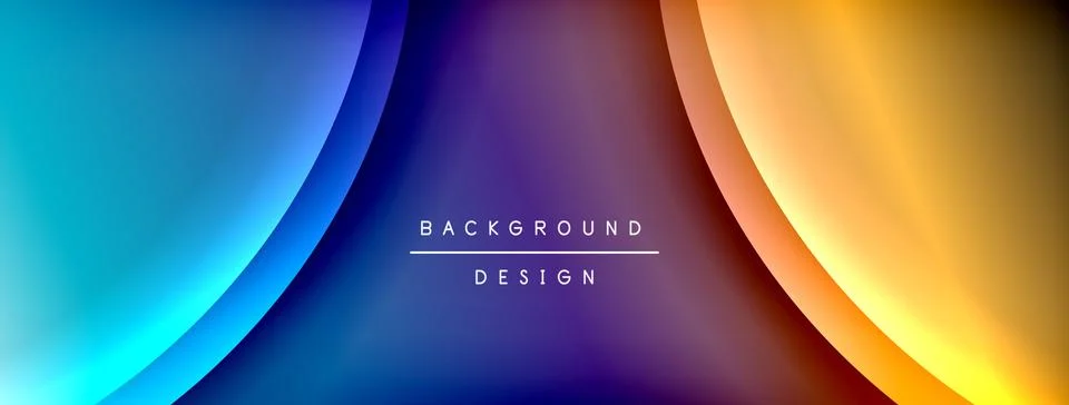Bright rainbow style color gradient with curve round shape line background イラスト素材
