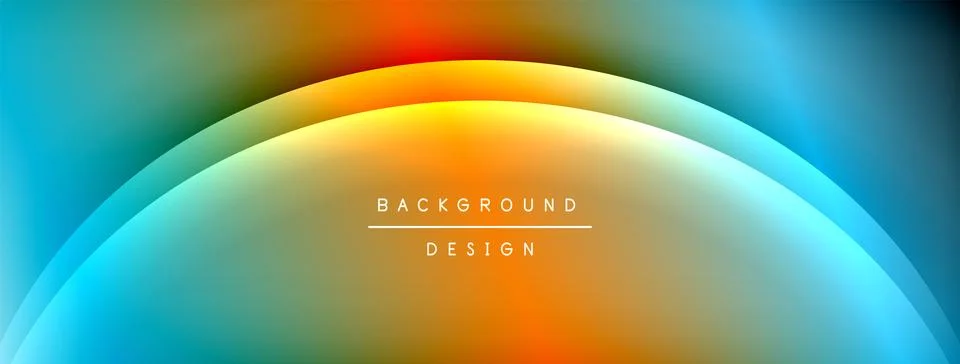 Bright rainbow style color gradient with curve round shape line background イラスト素材