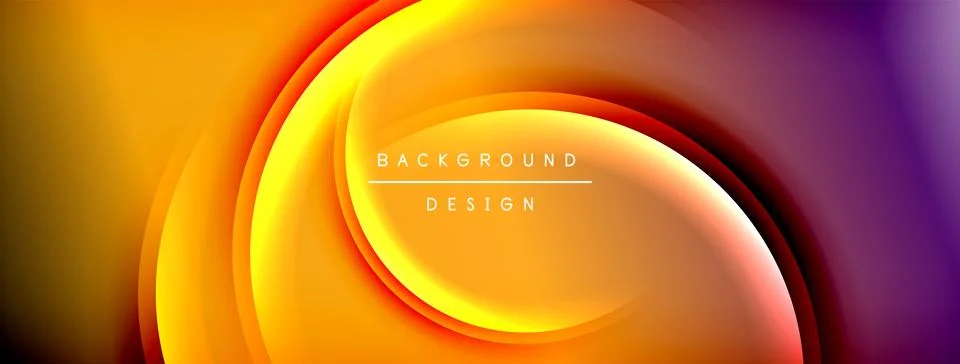 Bright rainbow style color gradient with curve round shape line background Stockillustratie
