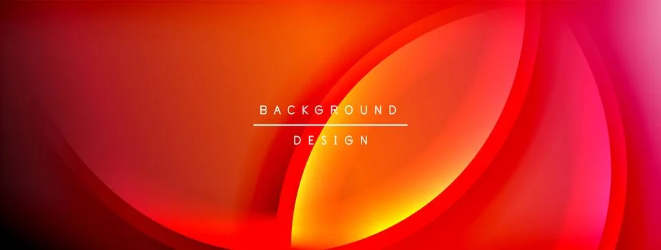 Bright rainbow style color gradient with curve round shape line background 库存插图