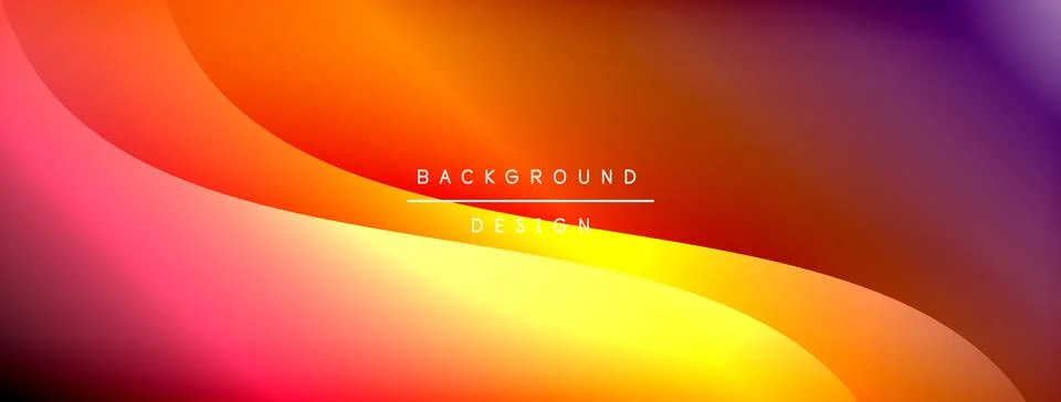 Bright rainbow style color gradient with curve round shape line background イラスト素材