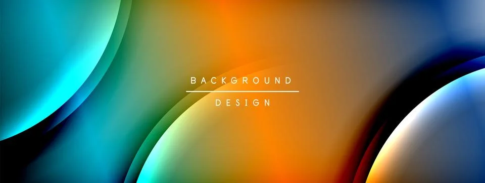 Bright rainbow style color gradient with curve round shape line background イラスト素材