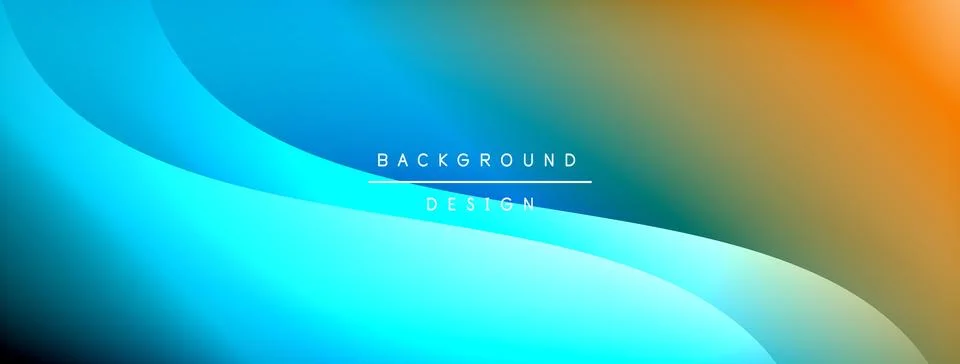 Bright rainbow style color gradient with curve round shape line background 库存插图