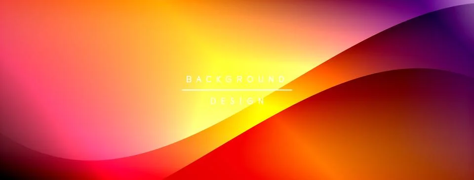 Bright rainbow style color gradient with curve round shape line background 库存插图