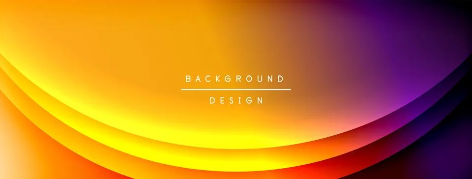 Bright rainbow style color gradient with curve round shape line background イラスト素材