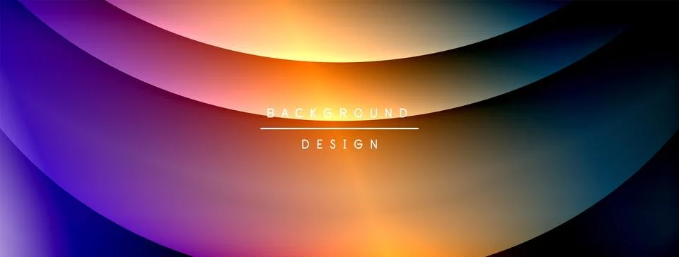 Bright rainbow style color gradient with curve round shape line background Stockillustratie