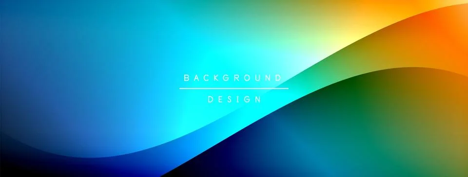 Bright rainbow style color gradient with curve round shape line background イラスト素材