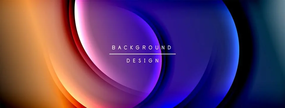 Bright rainbow style color gradient with curve round shape line background イラスト素材