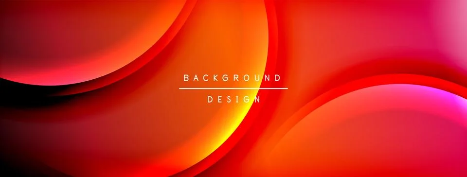 Bright rainbow style color gradient with curve round shape line background Stockillustratie