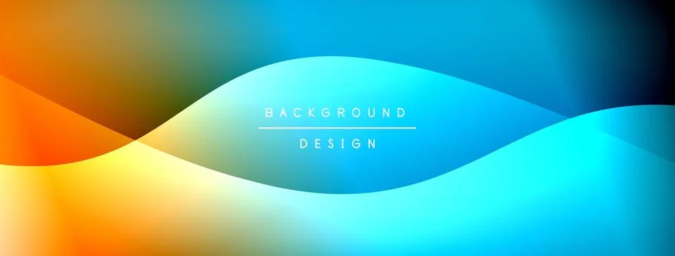 Bright rainbow style color gradient with curve round shape line background イラスト素材
