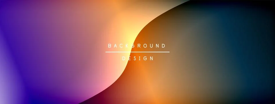 Bright rainbow style color gradient with curve round shape line background Stock Illustration