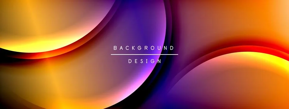 Bright rainbow style color gradient with curve round shape line background イラスト素材