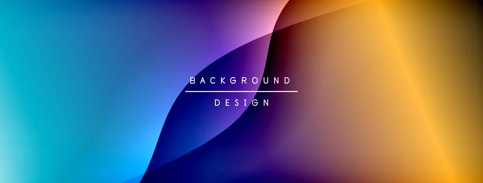 Bright rainbow style color gradient with curve round shape line background Stock Illustration