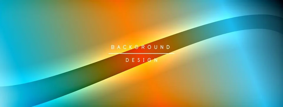 Bright rainbow style color gradient with curve round shape line background イラスト素材