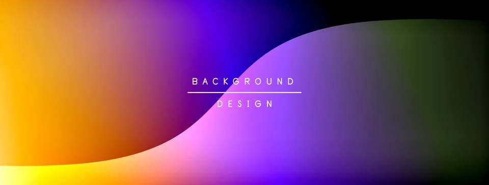 Bright rainbow style color gradient with curve round shape line background イラスト素材
