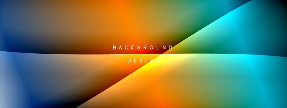 Bright rainbow style color gradient with curve round shape line background Stock Illustration