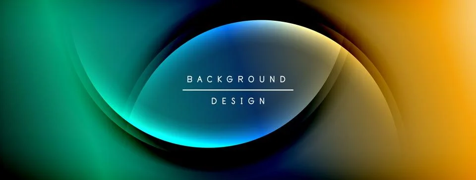 Bright rainbow style color gradient with curve round shape line background 库存插图