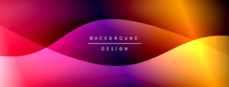 Bright rainbow style color gradient with curve round shape line background イラスト素材