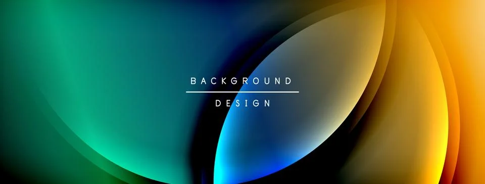 Bright rainbow style color gradient with curve round shape line background イラスト素材
