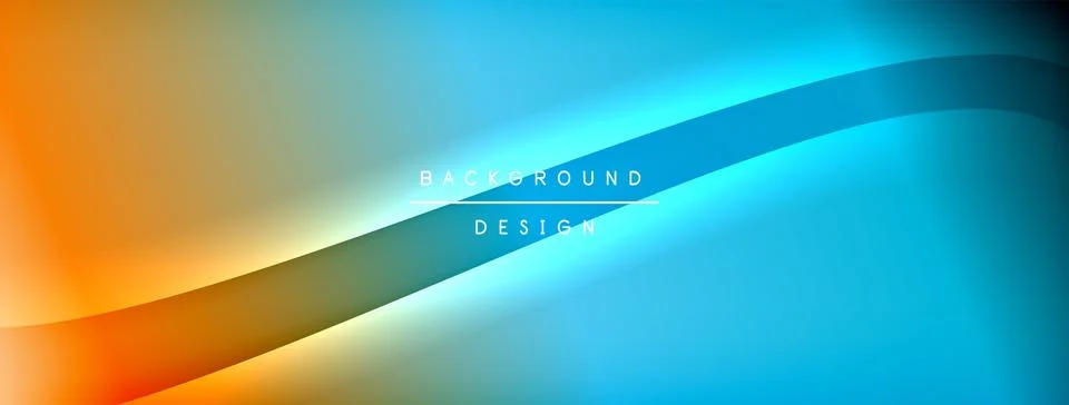 Bright rainbow style color gradient with curve round shape line background Stock Illustration
