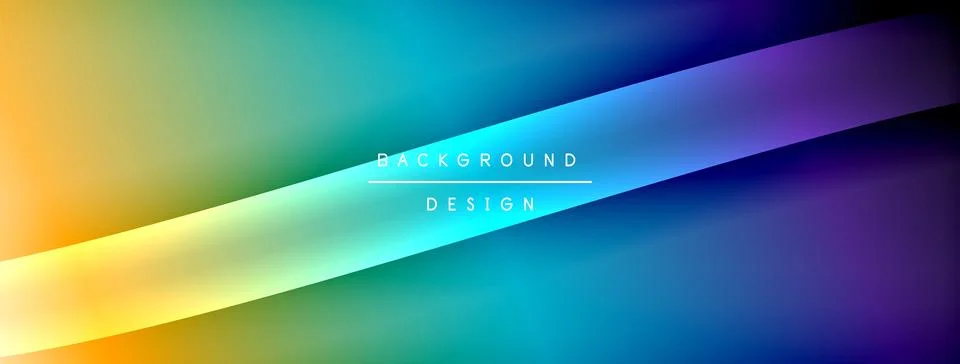 Bright rainbow style color gradient with curve round shape line background Stock Illustration