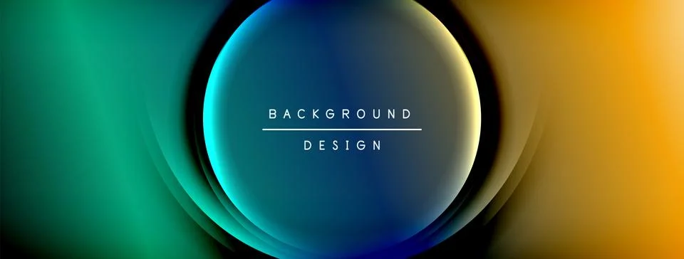 Bright rainbow style color gradient with curve round shape line background. Stock Illustration