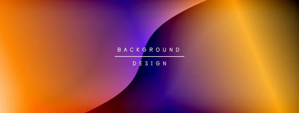 Bright rainbow style color gradient with curve round shape line background. Stock Illustration