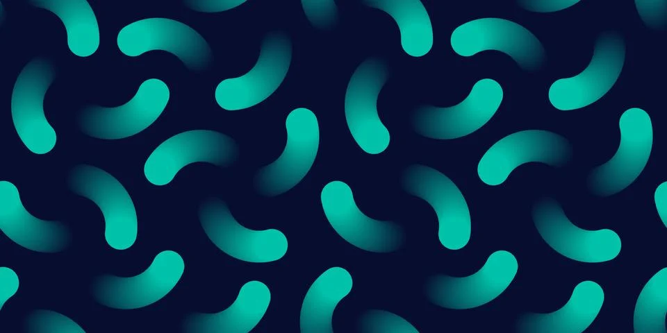 Bright random abstract geometric pattern with 3D gradient shapes. Dark retro Stock Illustration