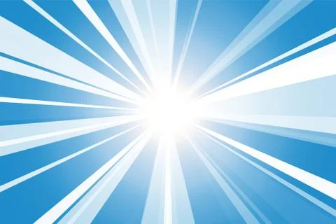 Bright ray abstract and light blue background, vector and illustration. Stock Illustration