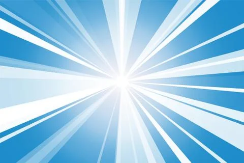 Bright ray abstract and light blue background, vector and illustration. Stock Illustration