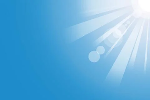 Bright ray abstract and light blue background, vector and illustration. Stock Illustration