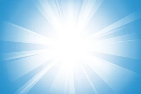 Bright ray abstract and light blue background, vector and illustration. Illustrazione stock