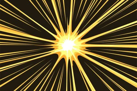 Bright ray burst comic background Stock Illustration