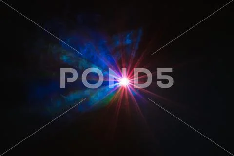 The bright ray with color linear beam Stock Photos