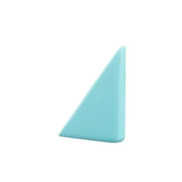 Bright realistic blue triangular shape 3D style, vector illustration Stock Illustration