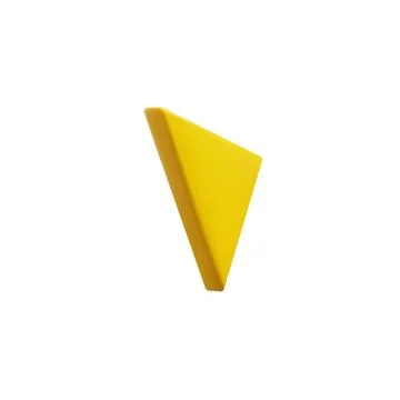 Bright realistic triangular shape 3D style, vector illustration Illustrazione stock