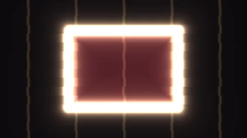 Bright rectangle on dark background with glowing edges Stock Footage 339475532