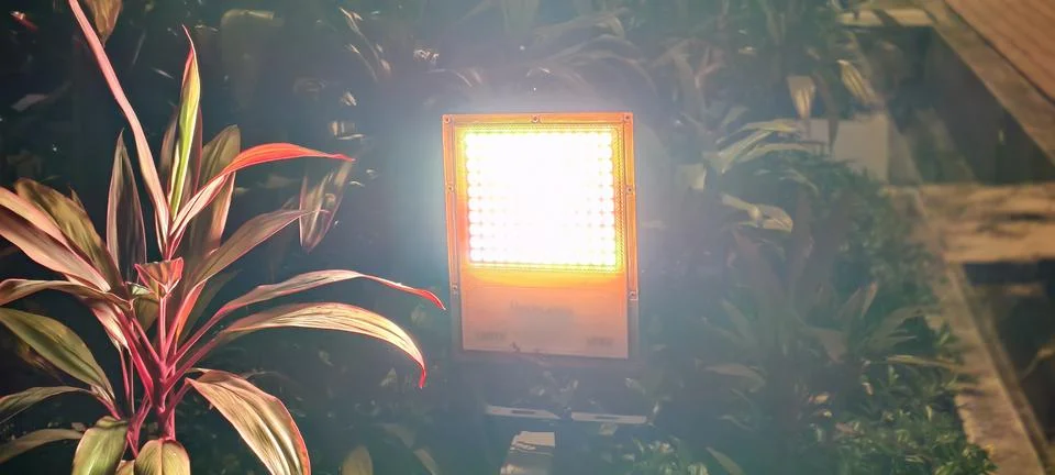 Bright rectangular LED floodlight Fotos Stock